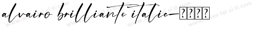 alvairo brilliante italic字体转换